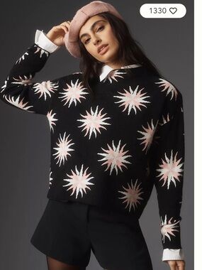 Maeve “Cary’s mock Neck” pull over Sweater S Oversized